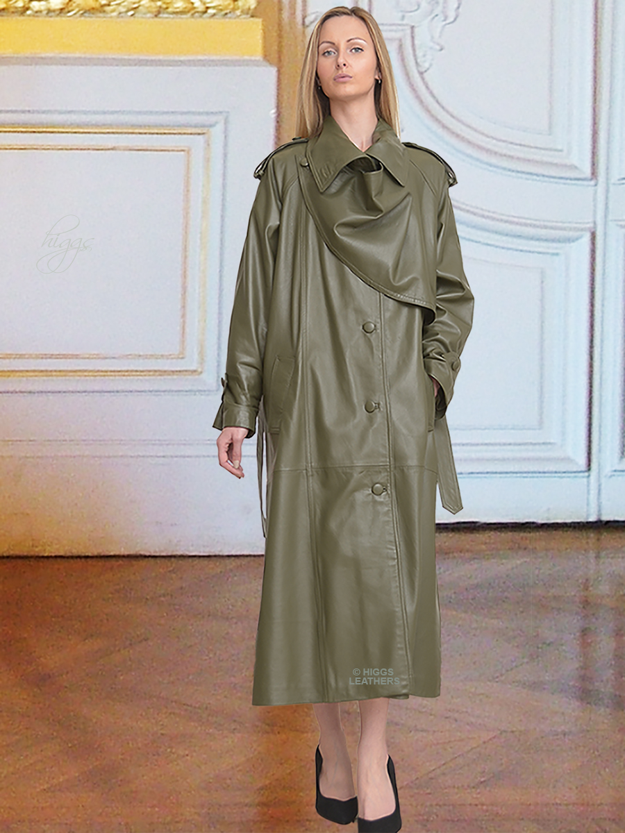 Higgs Leathers | Buy Charlotte (women's Designer Green Leather ...